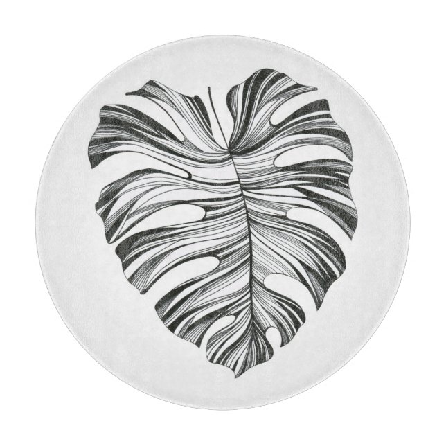 Monstera Leaf: Tropical Natural Element. Cutting Board (Front)