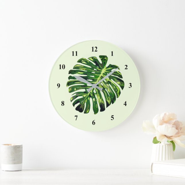 Monstera Leaf Wall Clock (Home)
