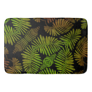 Monstera leaves bath mat