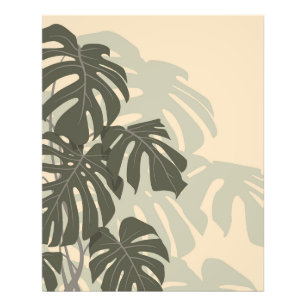 Monstera leaves (Green and Sand) Photo Print