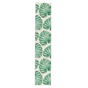 Monstera leaves medium table runner