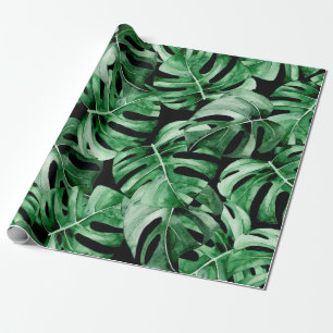 Monstera leaves pattern wrapping paper