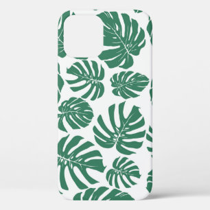 Monstera leaves seamless, decorative pattern. iPhone 12 case