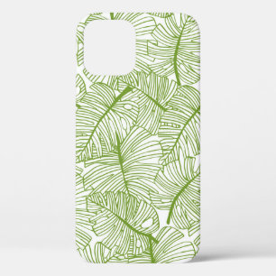 Monstera leaves, seamless floral design. iPhone 12 case
