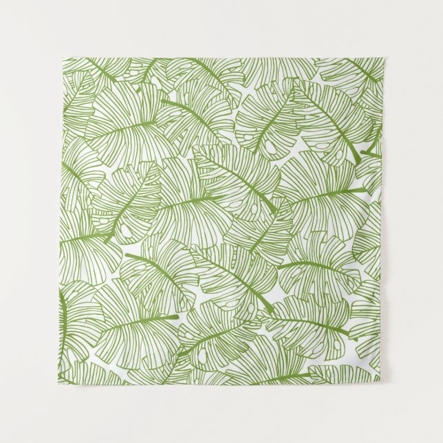 Monstera leaves, seamless floral design. tapestry (Front)