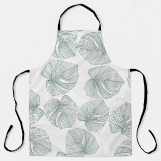 Monstera leaves seamless pattern. Tropical pattern Apron