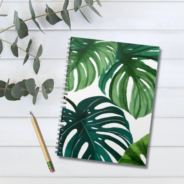 Monstera Leaves | Simple Modern Watercolor Notebook (Creator Uploaded)