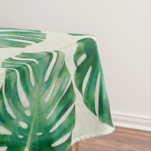 Monstera leaves tablecloth