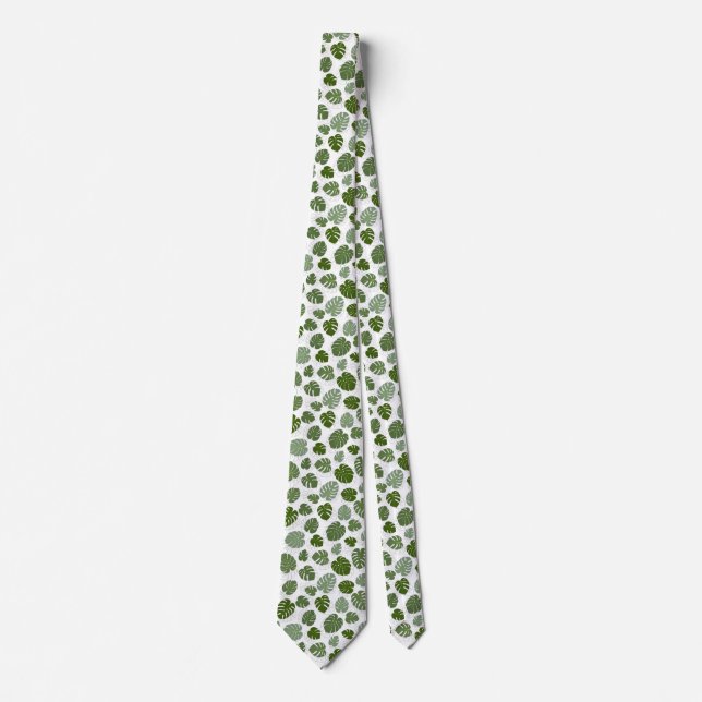 Monstera Leaves Tie (Front)