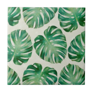 Monstera leaves tile