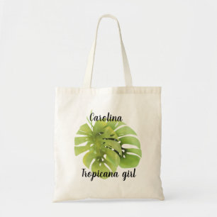 Monstera leaves tote bag