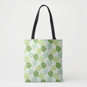 Monstera Leaves Tote Bag