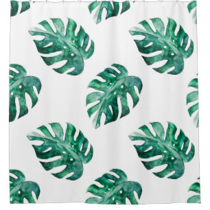 Monstera leaves. Tropical illustration pattern