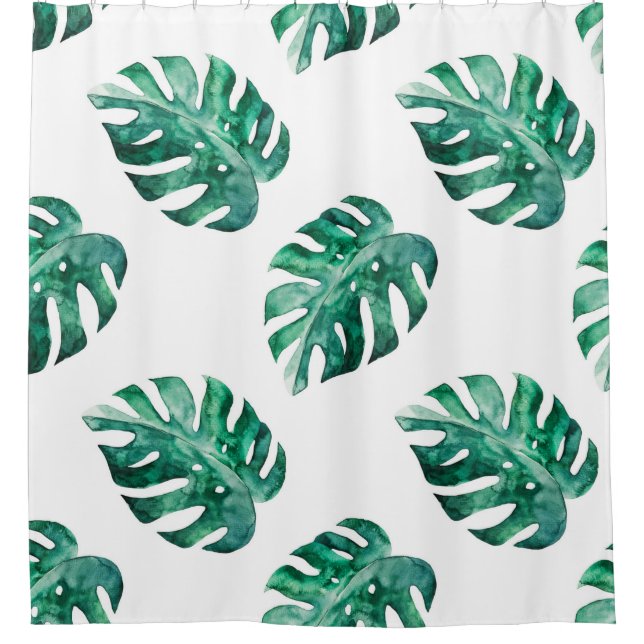 Monstera leaves. Tropical illustration pattern (Front)
