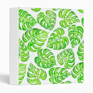 Monstera leaves watercolor binder