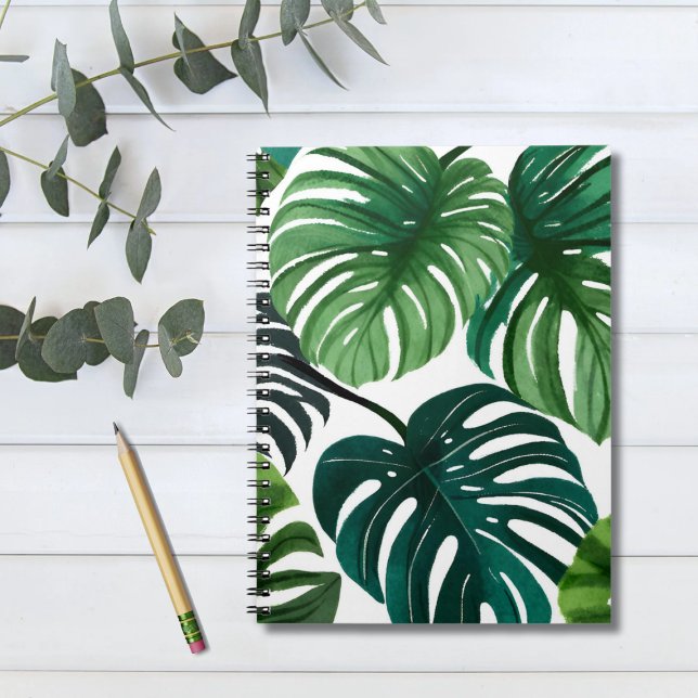 Monstera Leaves Watercolor Notebook (Creator Uploaded)