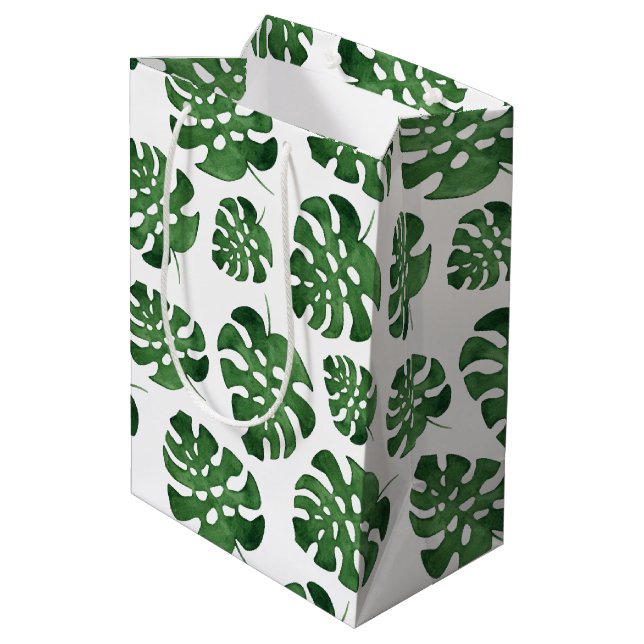 Monstera Medium Gift Bag (Back Angled)