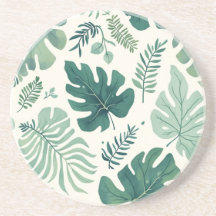 Monstera Mood – Tropical Leaf Sandstone Coaster