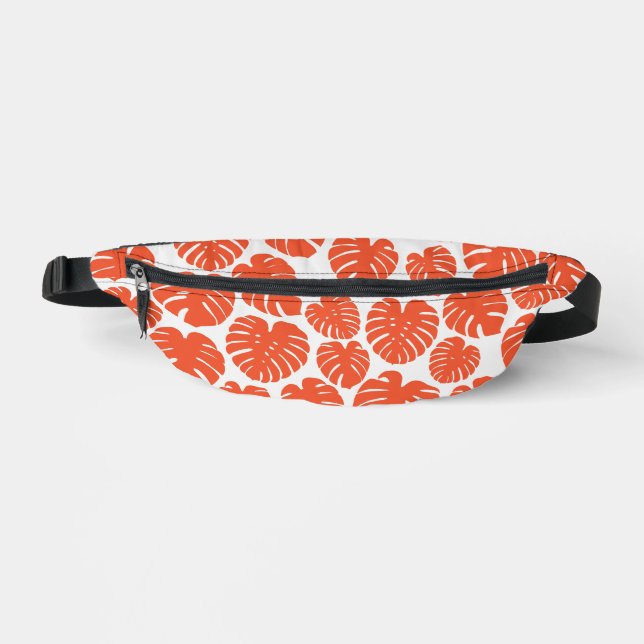 Monstera - Orange et blanc (Recto)