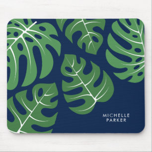 Monstera Palm Leaves Mouse Pad