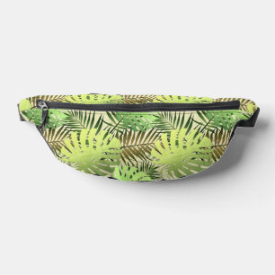 Monstera Palm Leaves Tropical Jungle Pattern Fanny Pack