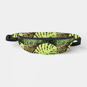 Monstera Palm Leaves Tropical Jungle Pattern Fanny Pack