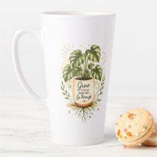 Monstera Plant in Coffee Mug   Botanical latt mug