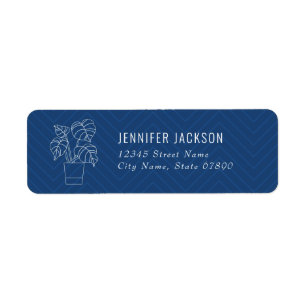 Monstera Plant Return Address Labels