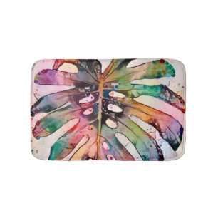 Monstera Rainbow Bath Mat