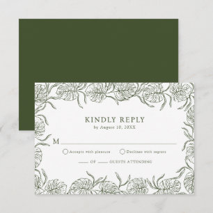 Monstera RSVP Cards