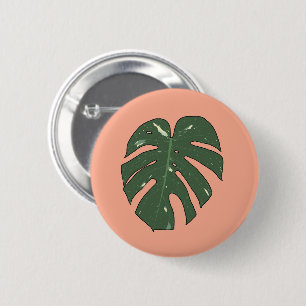 Monstera Thai Constellation 2 Inch Round Button