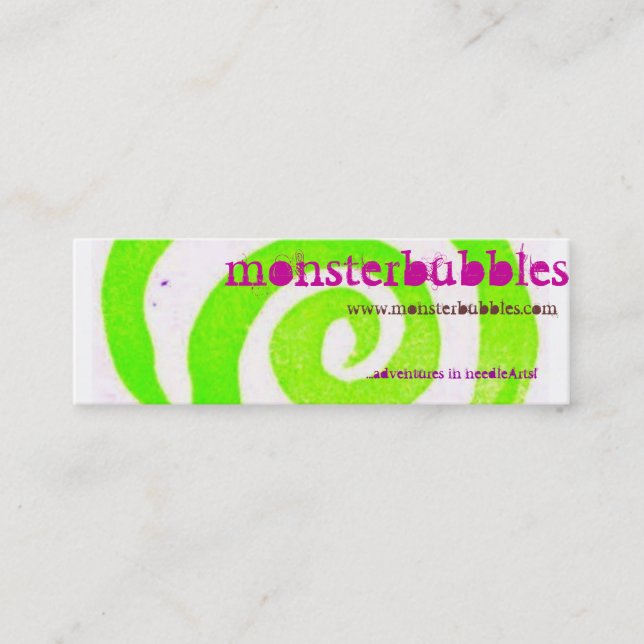monsterbubbles mini business card (Front)