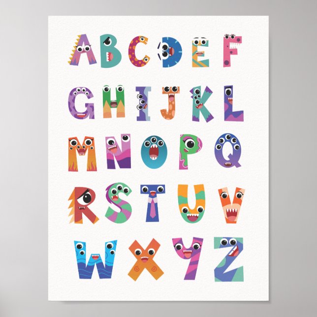 Monsterific Alphabet Poster (Front)