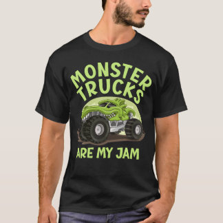 Monsterrucks Are My Jam Birthday Boy funny T-Shirt