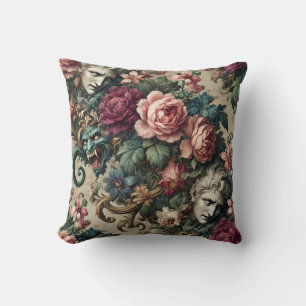 Monsters Amongst Men – Gothic Baroque Throw Pillow