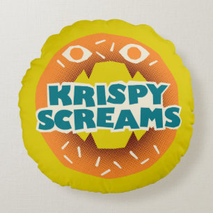 Monsters at Work Krispy Screams Round Pillow