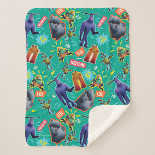 Monsters at Work   MIFT Laughter Pattern Sherpa Blanket