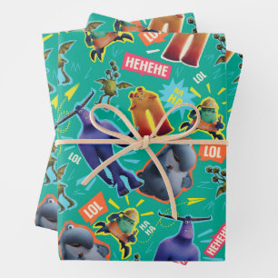 Monsters at Work   MIFT Laughter Pattern Wrapping Paper Sheet