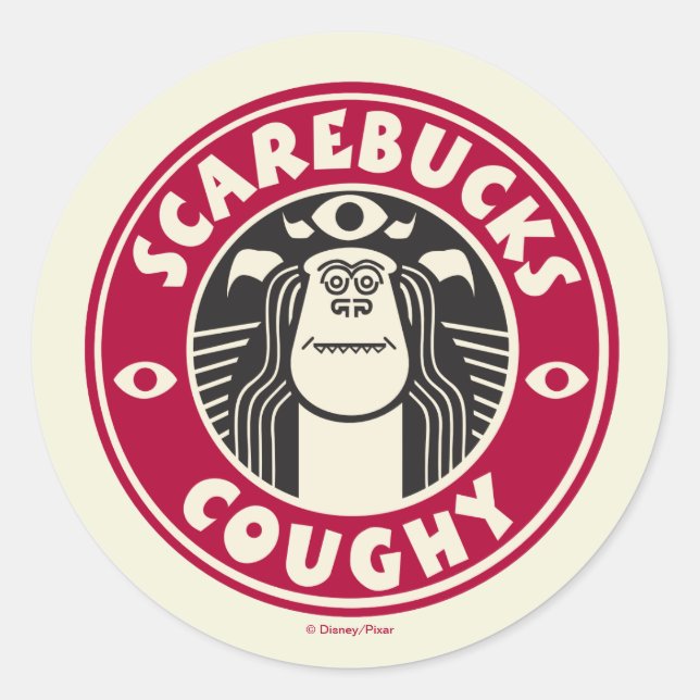 Monsters at Work | Scarebucks Coughy Classic Round Sticker (Front)