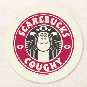Monsters at Work   Scarebucks Coughy Round Paper Coaster