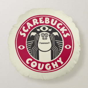 Monsters at Work   Scarebucks Coughy Round Pillow