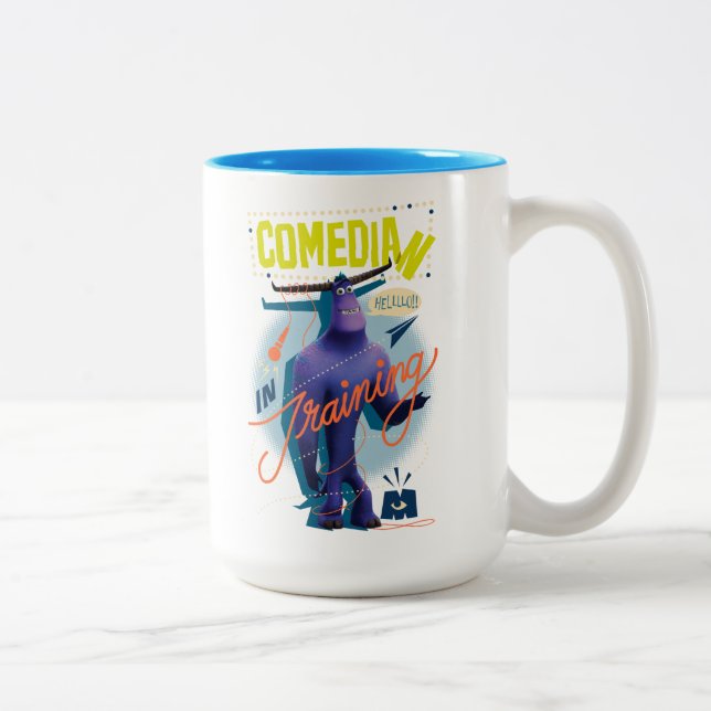 Monsters at Work | Tylor - Comedian in Training Two-Tone Coffee Mug (Right)