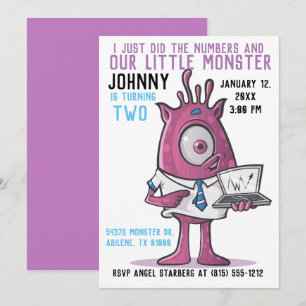 Monsters Birthday Party Invitations Monster Fun