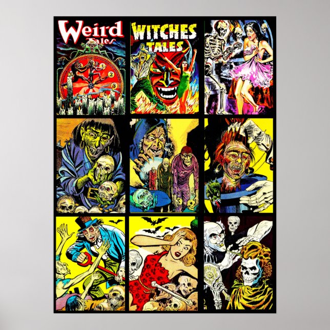 monsters creatures ghouls horror comics art poster (Front)