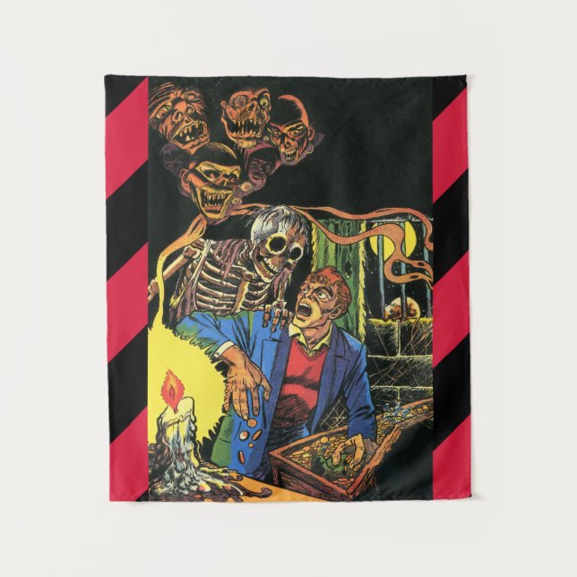 monsters creatures ghouls horror comics art tapestry (Front)