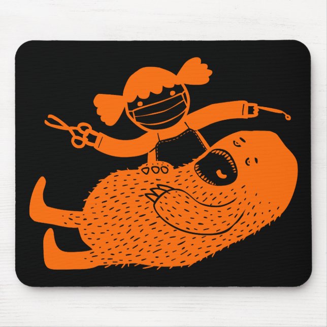 Monster's Dental Work Doodle Art Mousepad (Front)