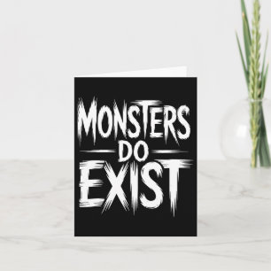 Monsters Do Exist Workout Horror Halloween Card