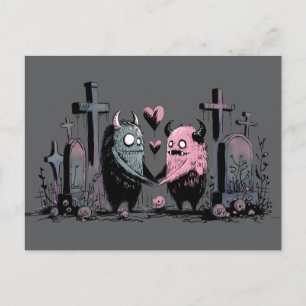 Monsters in Love Postcard