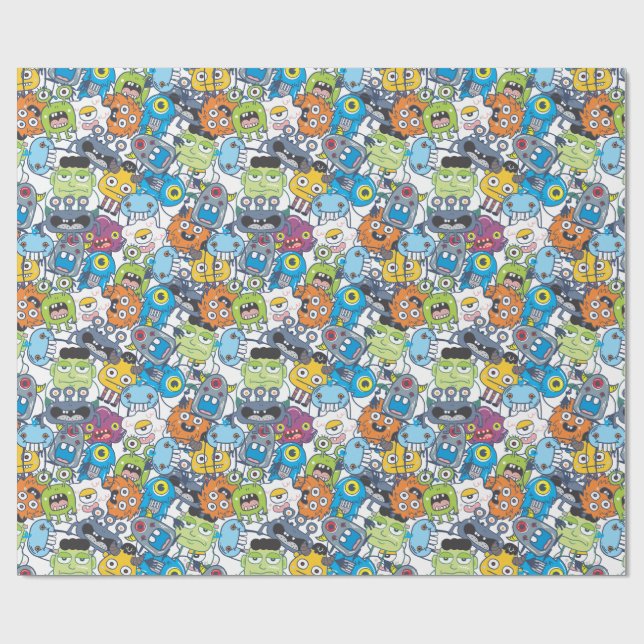 Monsters in the Box TR Wrapping Paper (Flat)