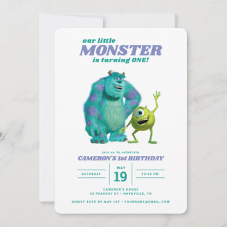 Monsters Inc. 1st Birthday Invitation